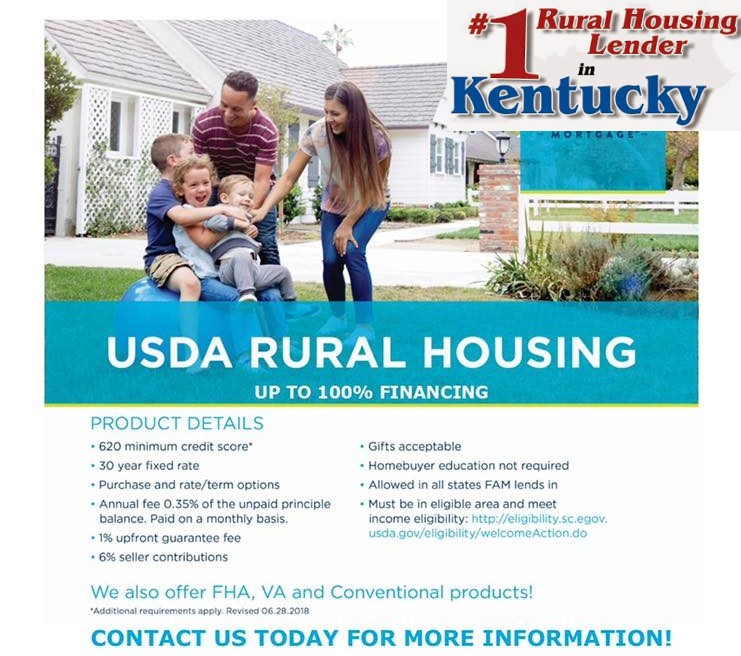 Kentucky Rural Housing Development Mortgage Guide for 2019 USDA Loans Kentucky Rural Housing USDA Income Eligibility guidelines.