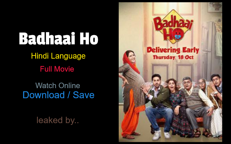 Badhaai ho (2018) full movie watch online download in bluray 480p, 720p, 1080p hdrip