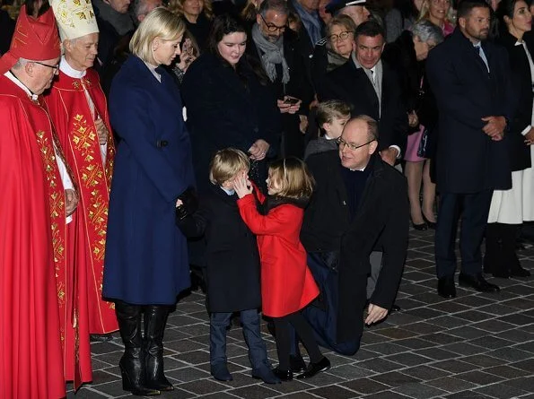 Prince Albert, Princess Charlene, Jacques and Gabriella attended Saint ...