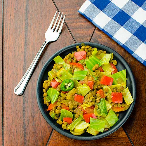 Kitchen Riffs Lentil and Cabbage Curry