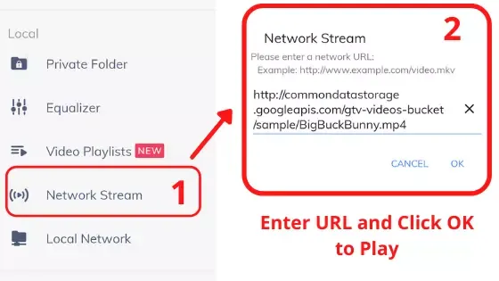 How to Network Stream Video from URL on MX Player