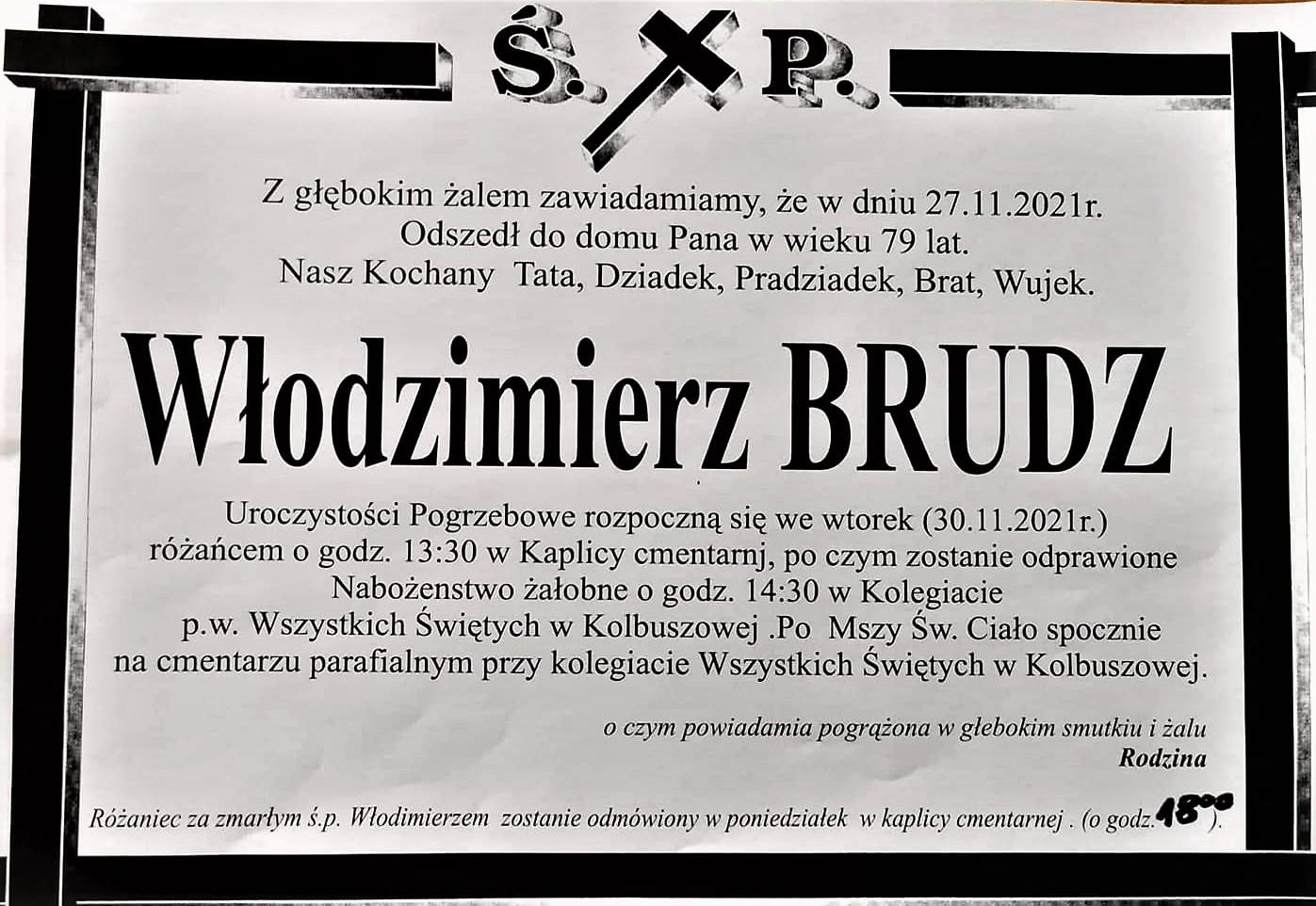 Zmarł Włodzimierz Brudz. Uczył w szkole w Weryni