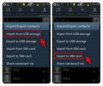 طريقة نقل جهات الاتصال من الآيفون الى بطاقة SIM