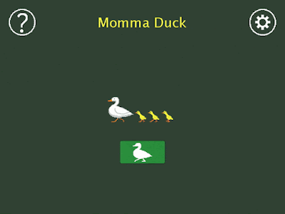 An animated GIF of a recording from Momma Duck showing a "fade-mask" screen transition.