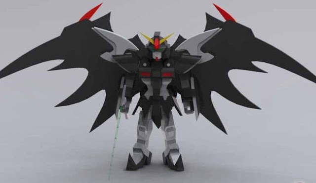 SD XXXG-01D2 Gundam Deathscythe Hell - PAPERCRAFT Free Templates Models - Free Papercrafts