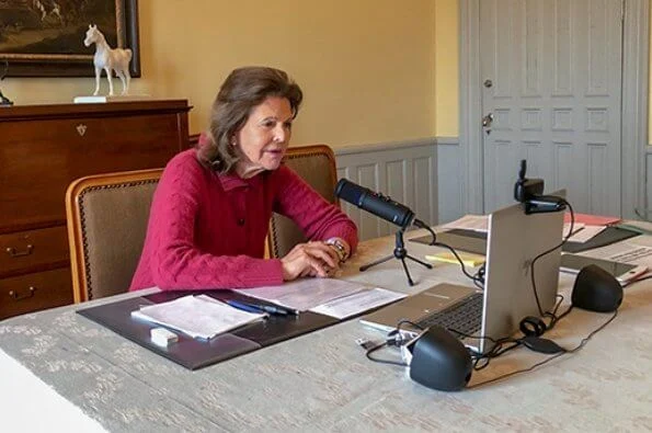 Queen Silvia held a video conference with Director Olivia Wigzell and medical expert Frida Nobel