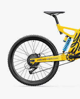 Download Free Electric Bike Mockup Right Side View PSD Mockup Template