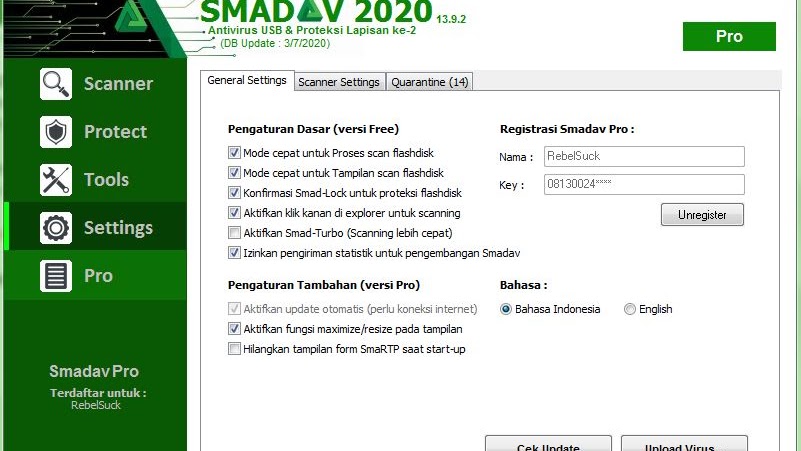 Smadav Pro Terbaru 2020 Rev 13 9 2 Full Serial Number Plus Cara Install Wakil Ilmu