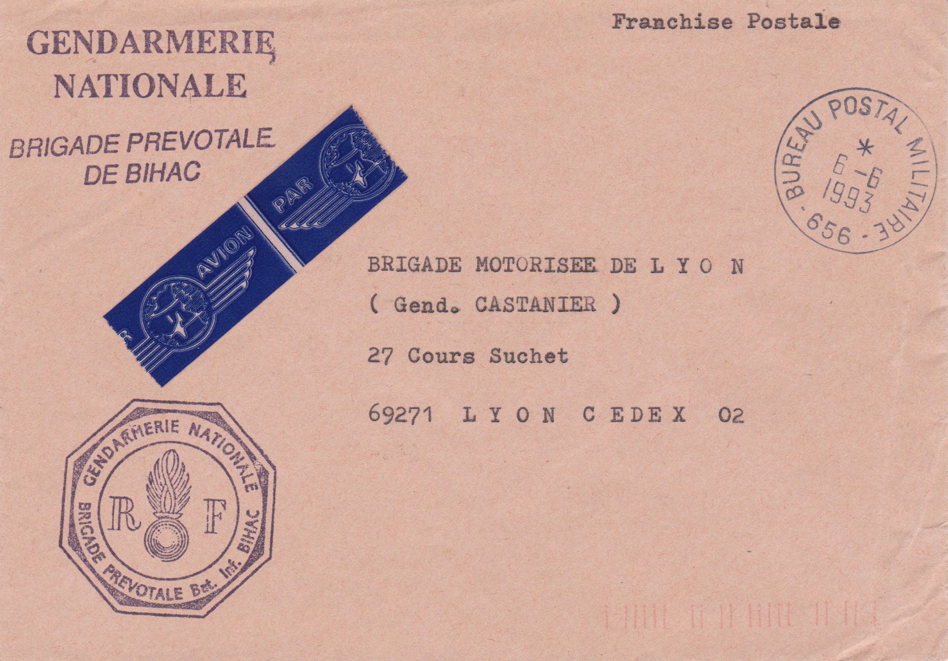 LA POSTE AUX ARMEES Le bureau postal militaire 656