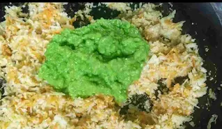 Green peas puree with sauteed cauliflower and carrot for hara bhara kabab