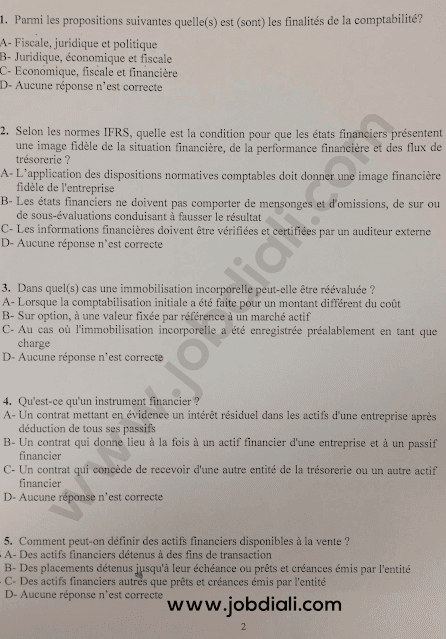 Exemple Concours de Recrutement des Cadres de Gestion 2021 - Office National de l'Electricité et de l'Eau Potable ONEE