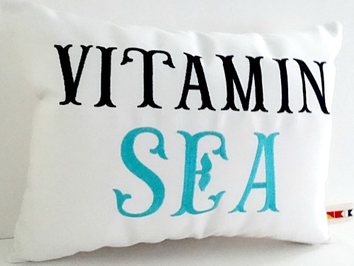 Handmade Embroidered Coastal Quote Pillows - Coastal Decor Ideas ...