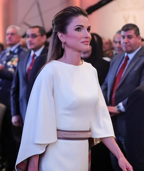 Queen Rania and her daughter Princess Salma attended the national celebrations held at Raghadan Palace