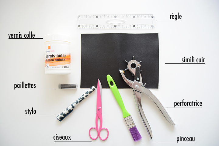 matériel DIY franges à paillettes pour chaussures