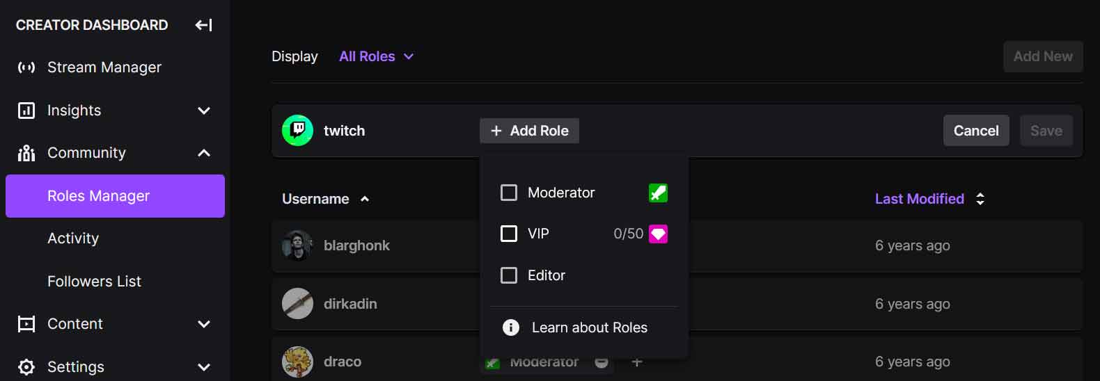 Twitch Can mods give vip to people