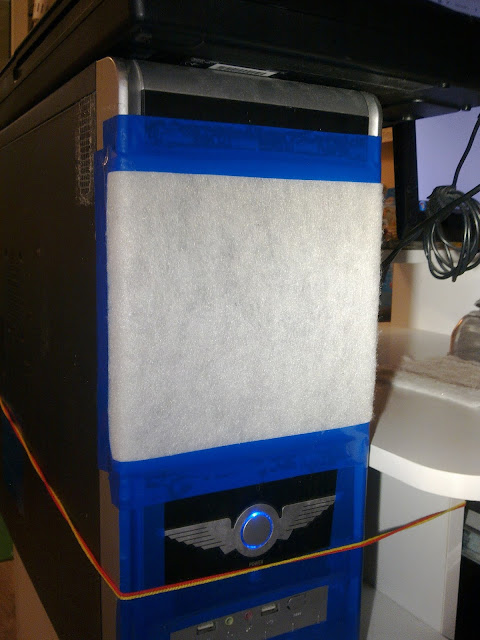 Фильтр 21х17 см на приточном вентиляторе системного блока компьютера