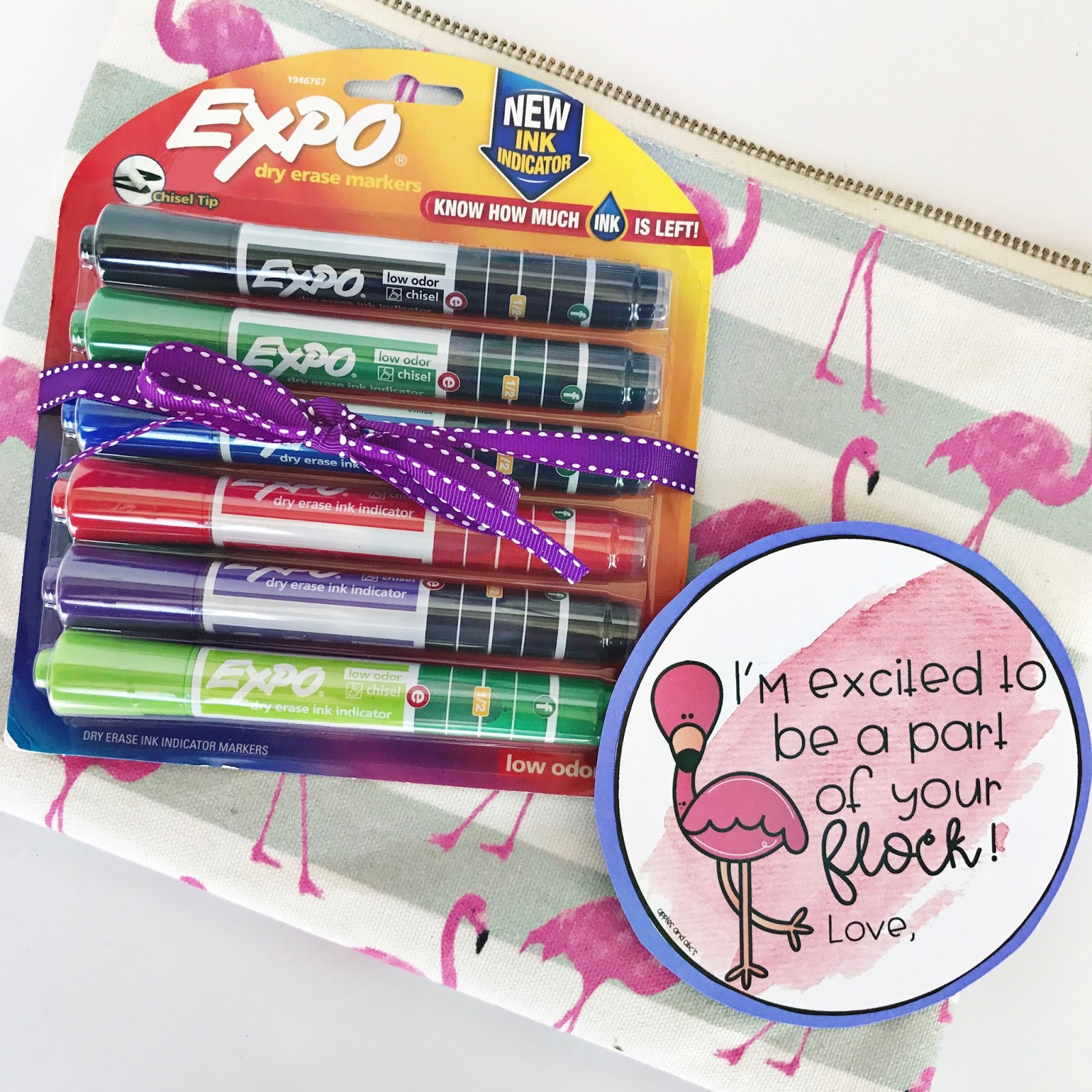 Back to School Teacher's Gift with Expo Markers Apples & ABC's