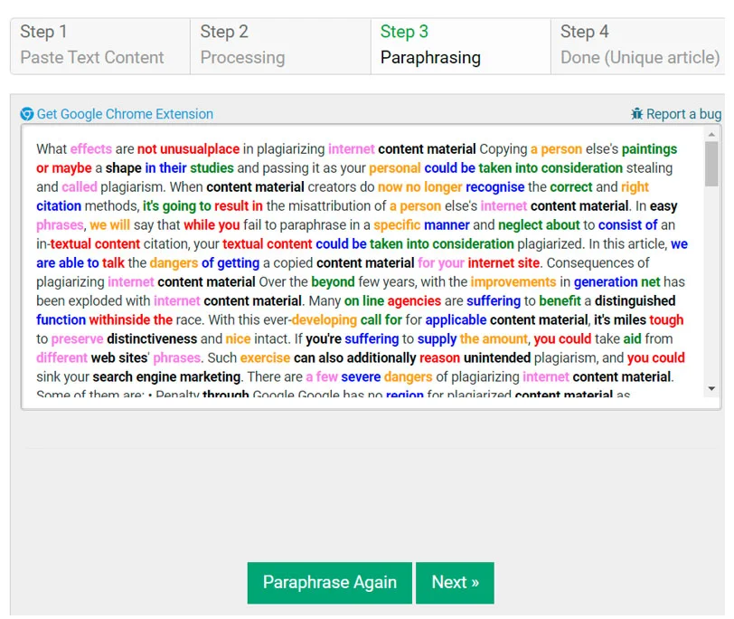 plagiarizing web content