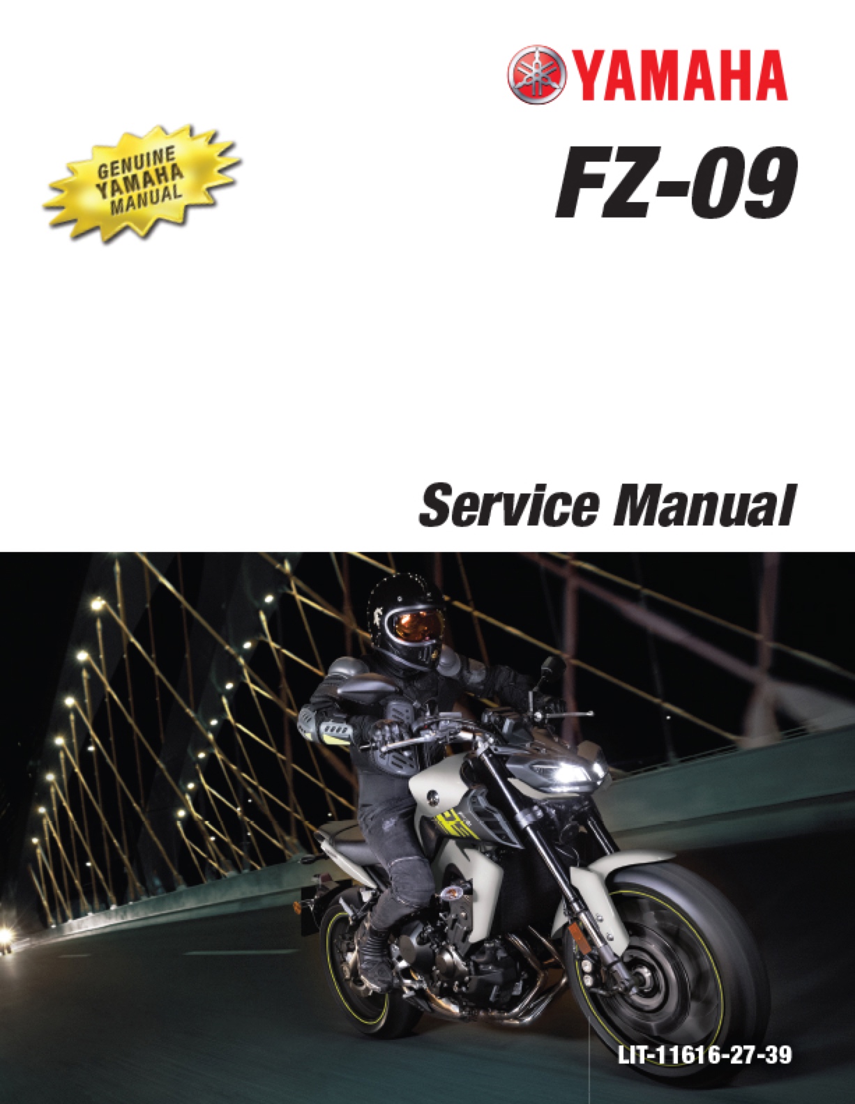 YAMAHA FZ09 / MT09 2014-2016 Workshop Repair Service Manual