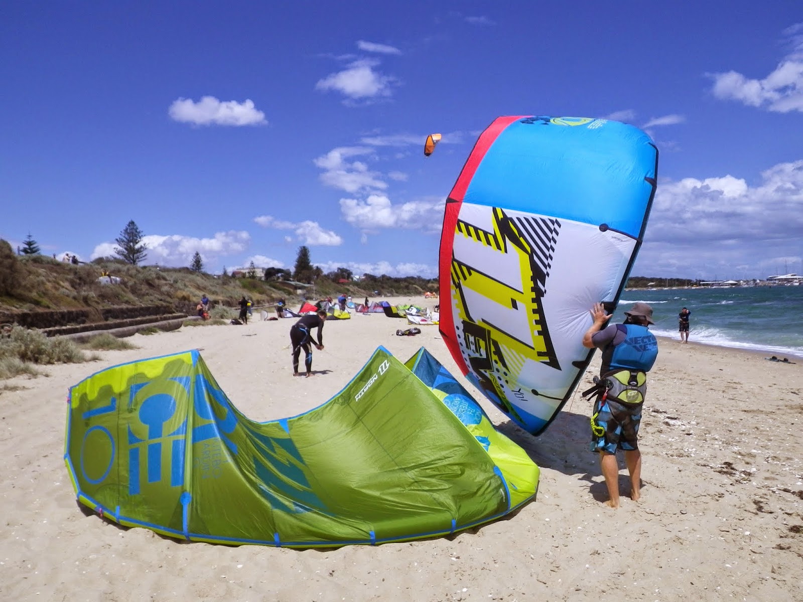 Peter's kitesurfing blog Across the Bay kitesurfing training run off