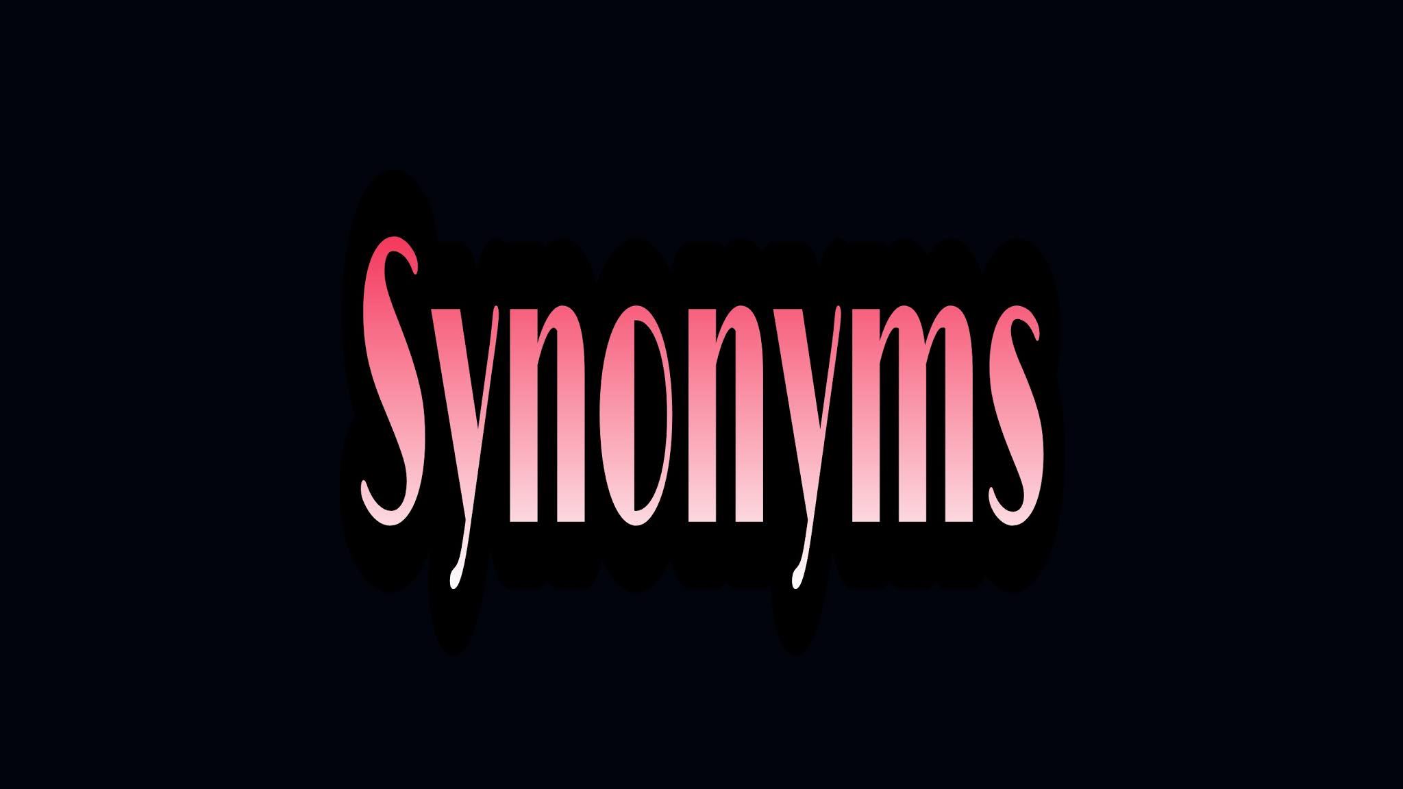 GRAMMAR IN ONE MINUTE Synonyms New