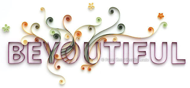 Quilling letters tutorial pattern BeYOUtiful