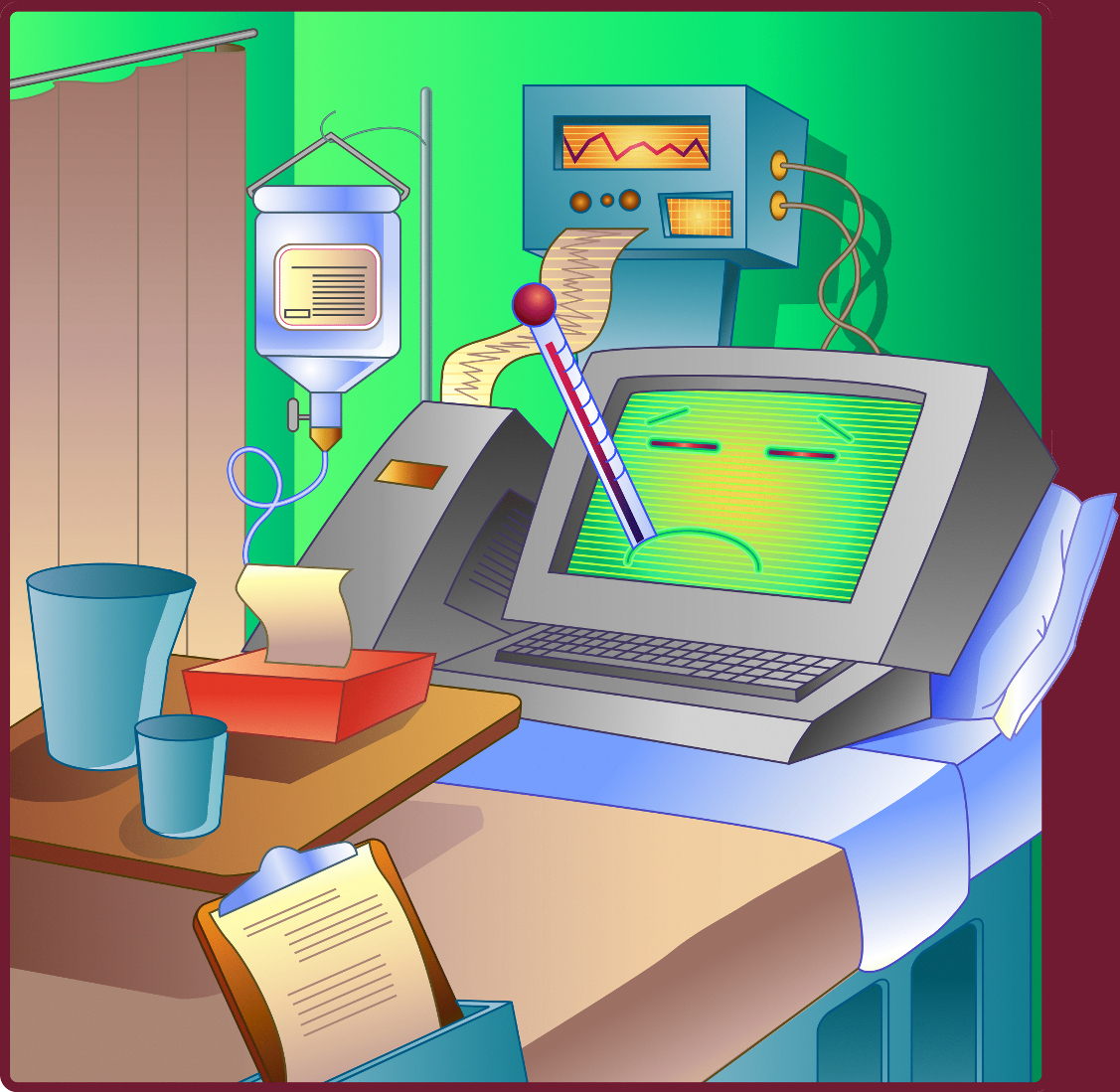 комп вирус аниме. компьютерные вирусы.