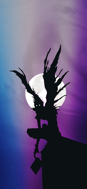 ryuk of anime death note in a wallpaper for phone