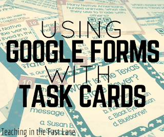 Have you ever tried using Google forms in your classroom? This step by step guide to creating a form to go with task card sets will change your life! Have you ever tried using Google forms in your classroom? This step by step guide to creating a form to go with task card sets will change your life!