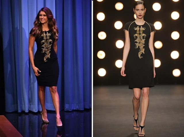 Nina Dobrev in Naeem Khan – The Tonight Show Starring Jimmy Fallon