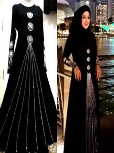 Model baju abaya arab saudi  asli untuk perempuan terkini 