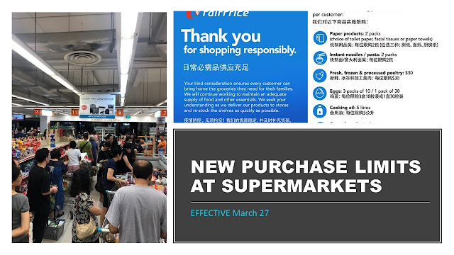 New Purchase Limits at Singapore Supermarket effective March 27