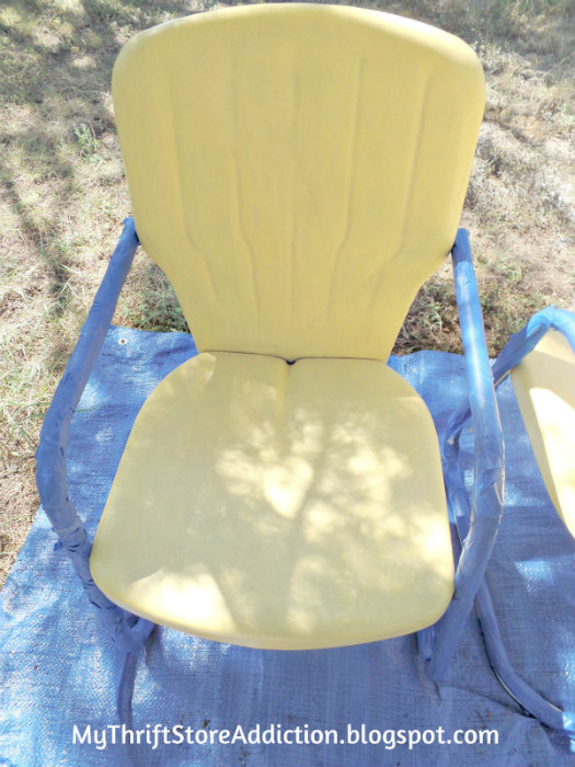 Vintage lawn chair ready to paint