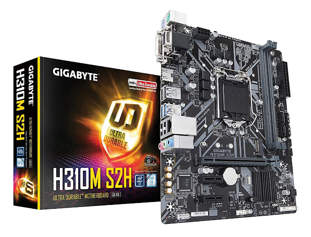 GIGABYTE H310M S2H (LGA1151/ Intel/ H310/ Micro ATX/Ultra Durable/ 8118 Gaming LAN/ DDR4/ HDMI 1.4/ M.2/ DVI-D/Motherboard)