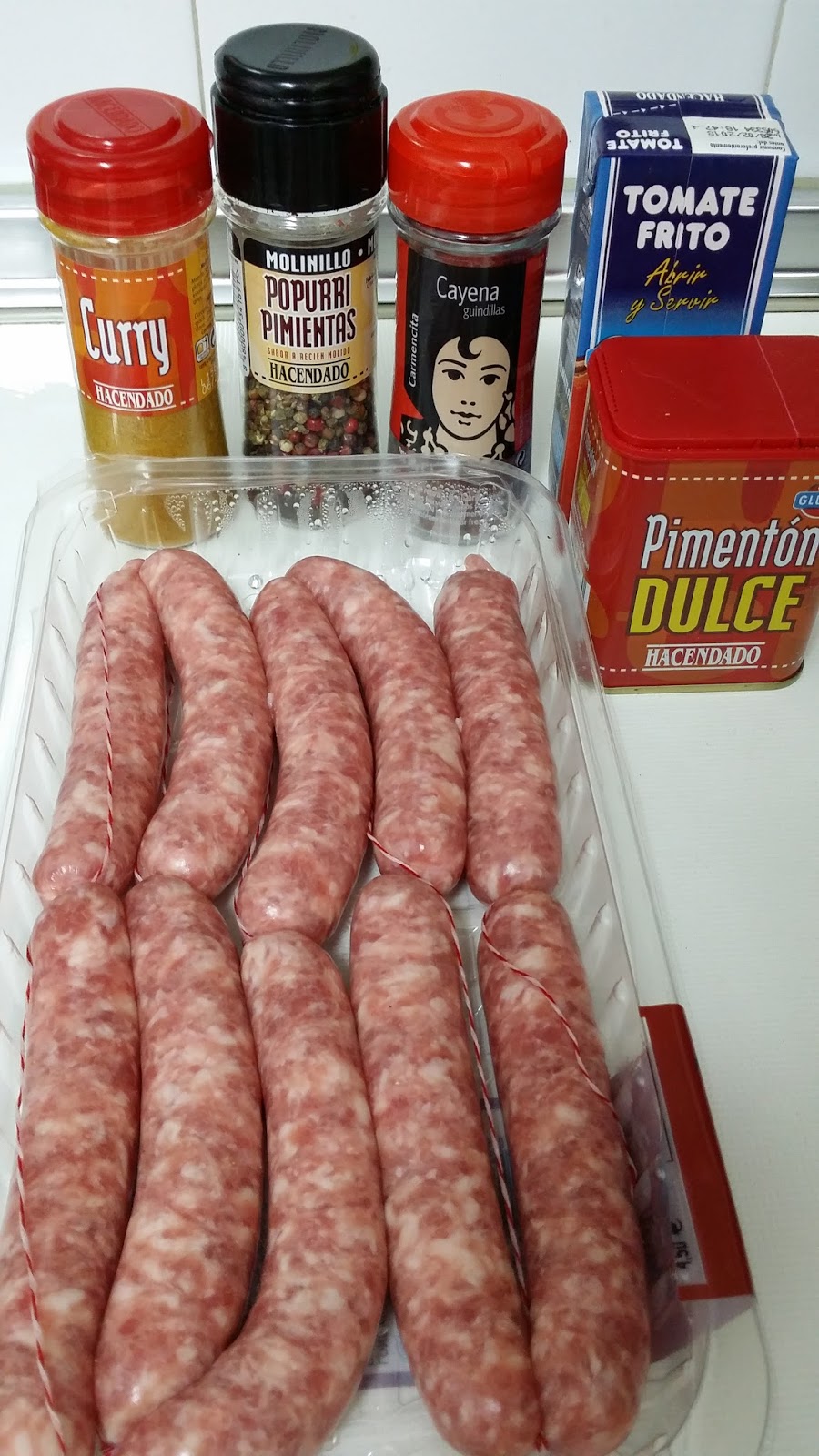 Salchichas con curry ketchup Salchichas con curry ketchup