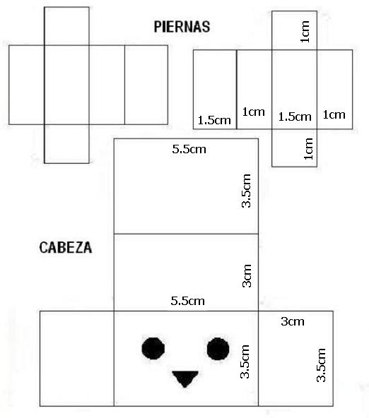 plantilla robot de carton reciclado