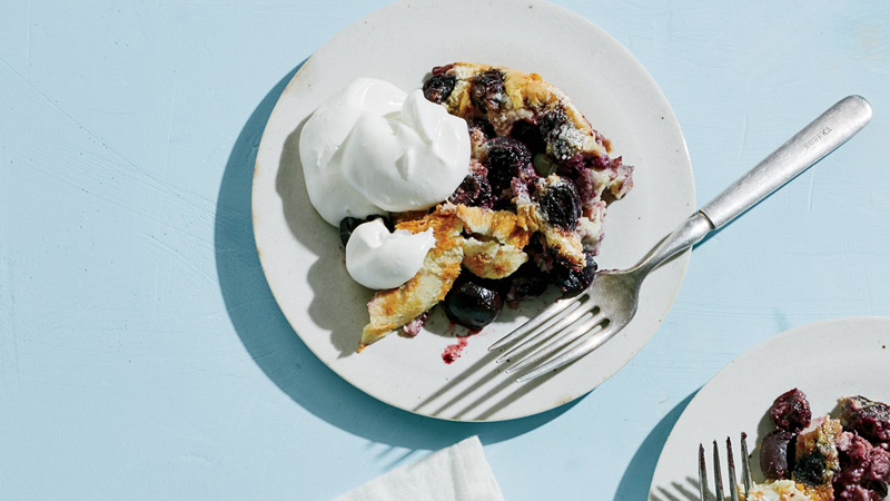 Cherry Clafoutis with Malted Whipped Cream 