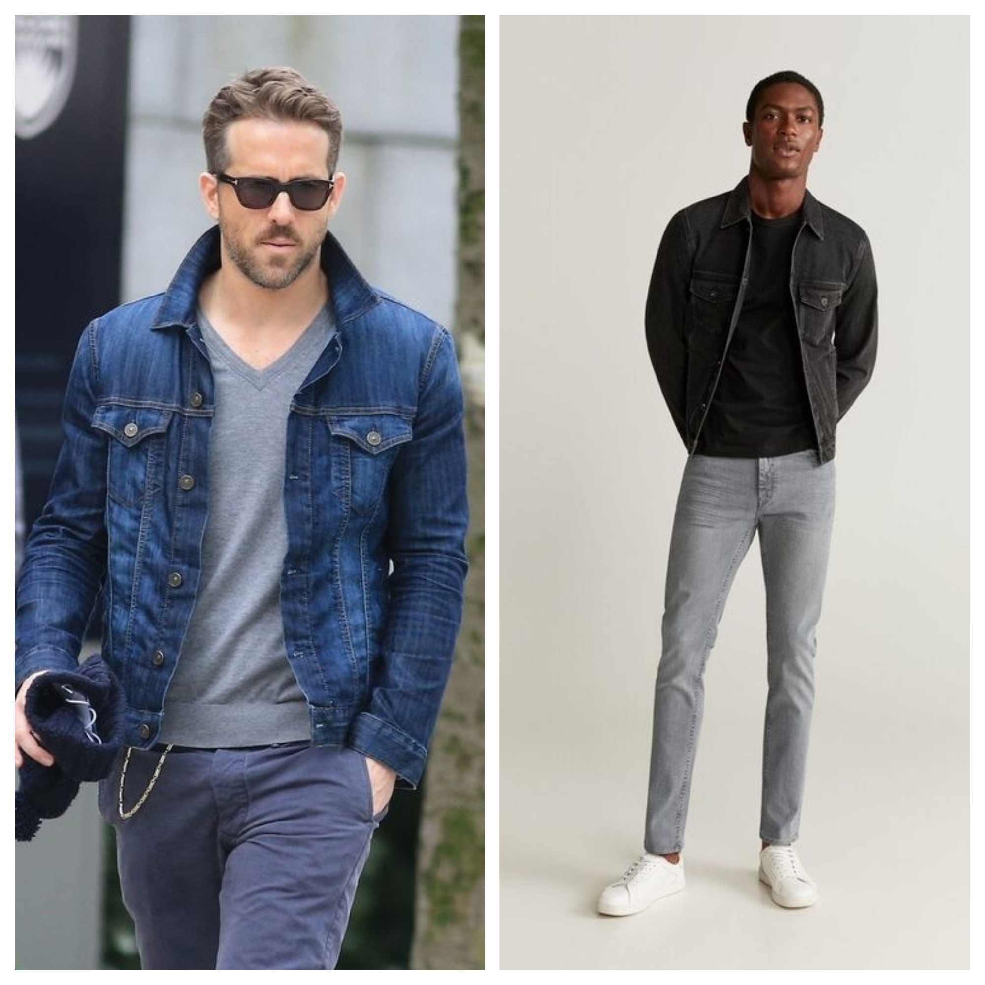 что носить с серыми джинсами мужчинам. что носить с серыми джинсами мужчинам. стильные вещи для парней. серый зимний лук мужской. какие вещи подходят бледнолицым мужчинам.