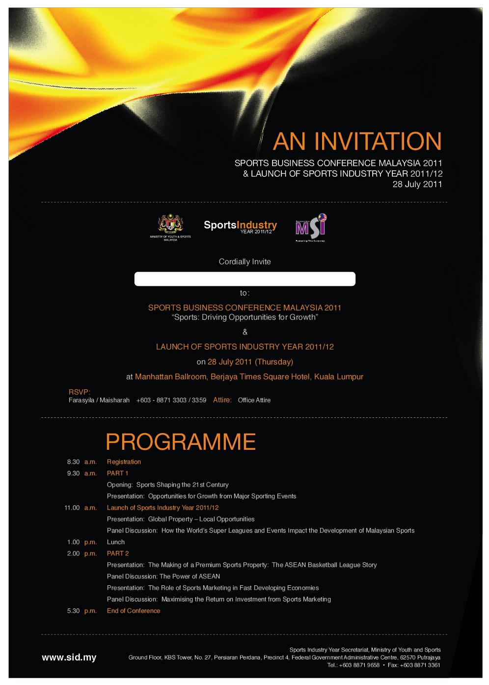 Malaysian Sports' Loose Cannon Sports Business Conference, anyone?