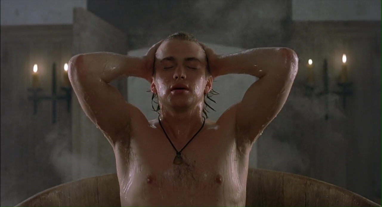 Hayden Christensen shirtless in Virgin Territory.