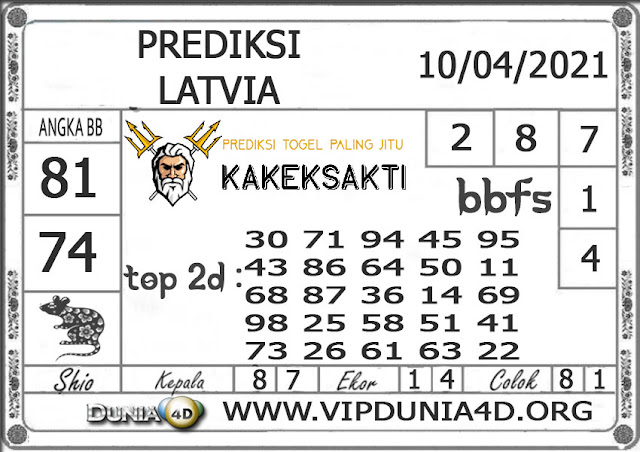 Prediksi Togel LATVIA DUNIA4D 10 APRIL 2021 Prediksi Togel LATVIA DUNIA4D 10 APRIL 2021