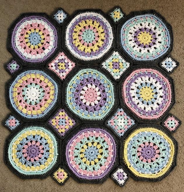 Crochet Pattern Of Beautiful Granny Octagon And Square Motifs