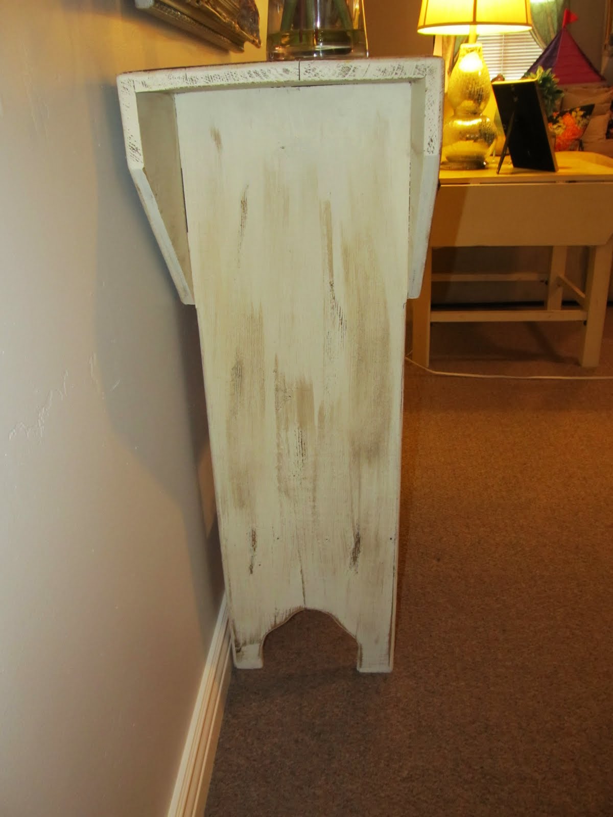 . funky cream accent table