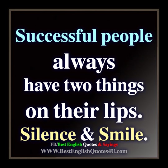 Successful people always have two things...