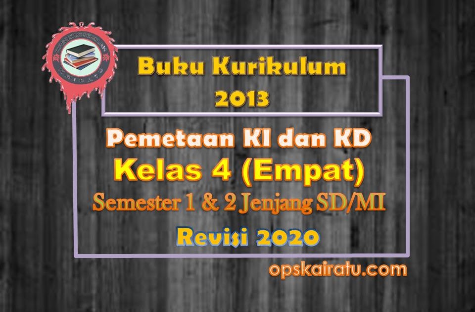 Pemetaan KI KD Kelas 4 SD/MI K13 Semester 1 dan 2 Revisi