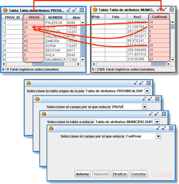 EdugvSIG: Vídeo 22. Herramientas de tabla (II). Enlace de tablas