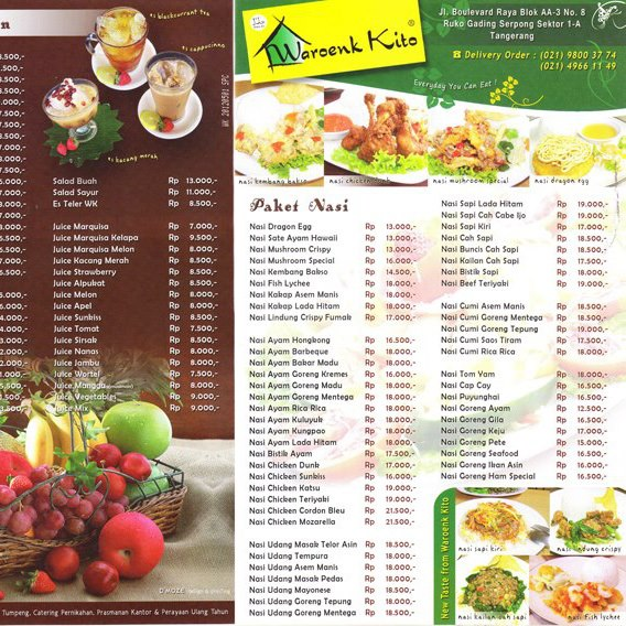 Delivery Food in Jakarta: delivery food @ Waroenk Kito
