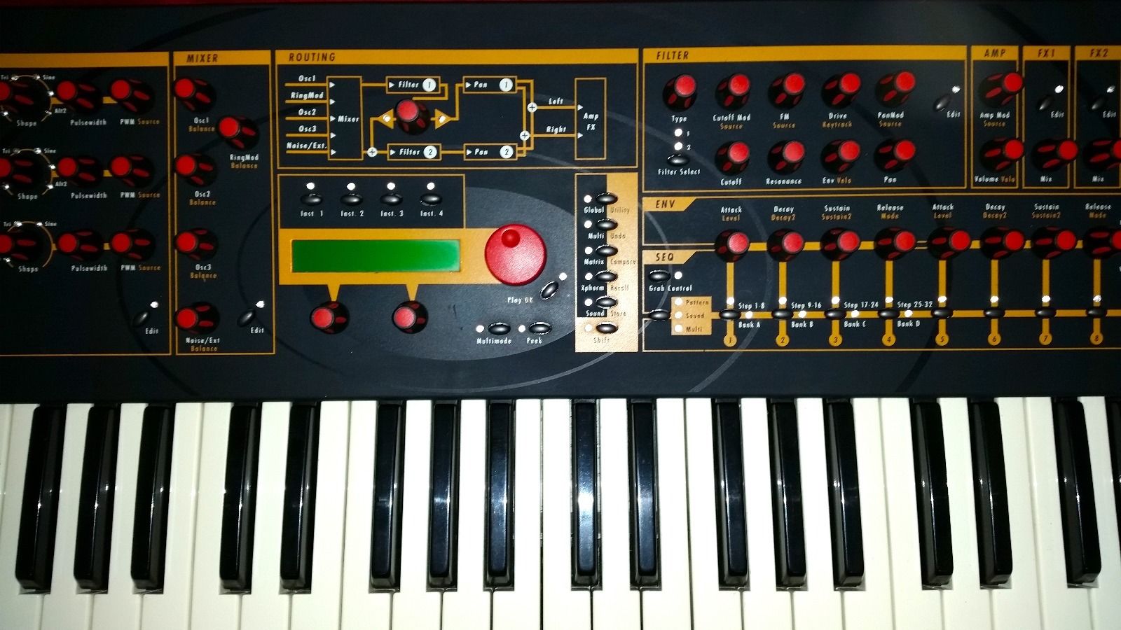 MATRIXSYNTH Waldorf Q Keyboard Synthesizer with Newer Style Red Knobs