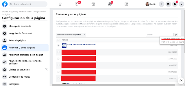eliminar fans inactivos de nuestra página de facebook