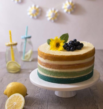 Ombre cake citron coco (layer cake en dégradé)   